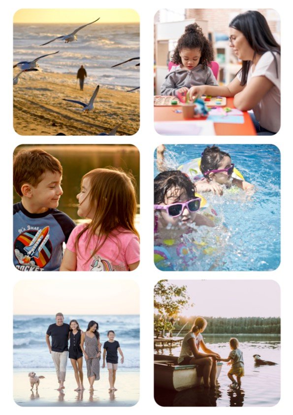 Lot de 6 Magnets carrés - 90x90mm