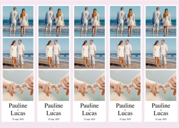 Lot de 5 Faire-part - 54x190mm