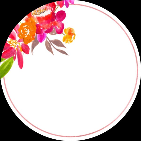 Lot de 6 Faire part ronds - 85mm