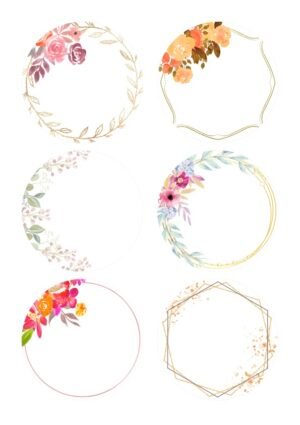 Lot de 6 Faire part ronds - 85mm