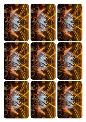 Lot de 9 Magnets paysages identiques - 90x60mm