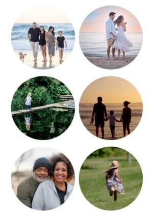 Lot de 6 Magnets ronds - 85mm