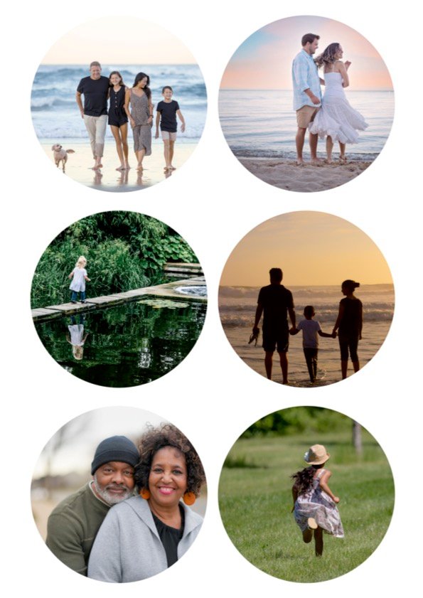 Lot de 6 Magnets ronds - 85mm