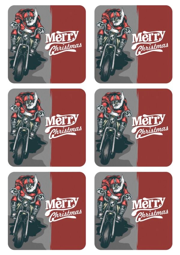 Lot de 6 Magnets carrés identiques - 90x90mm