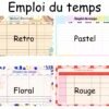 Emploi du temps et semainier - Offre spécial rentrée